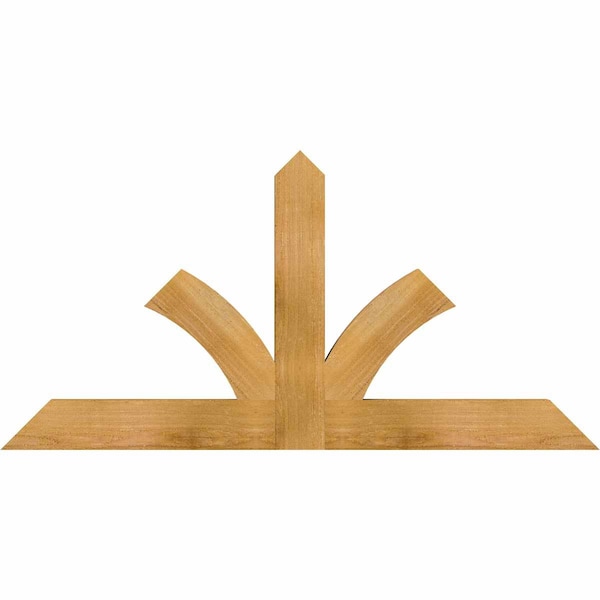 Ekena Millwork Richland Rough Sawn Timber Gable Bracket, Western Red Cedar, 48"W x 24"H x 2"D x 4"F, 12/12 Pitch GBW048X24X0204RIC00RWR - main